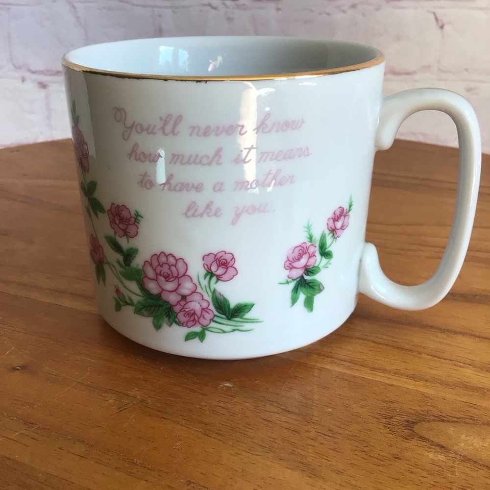 Vintage Lefton Mother Floral Porcelain Mug